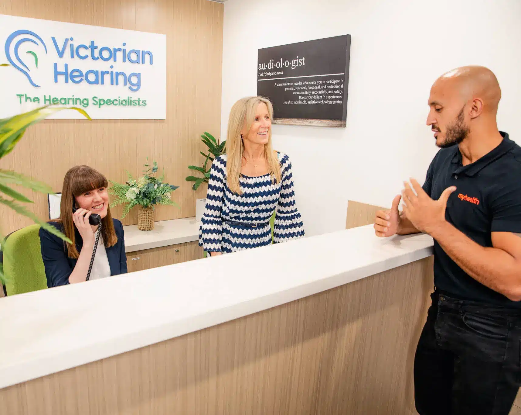 VH reception with hearing patient
