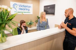 Victorian Hearingreception with new patient