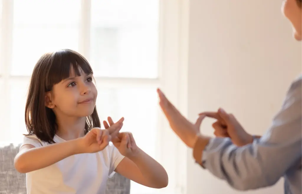 Victorian Hearing Child and adult Key word sign