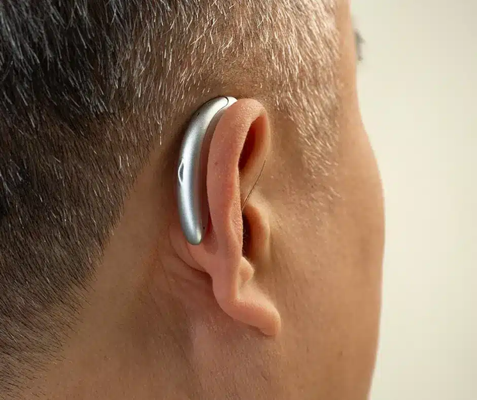 Unitron latest technology Man with discreet hearing aid