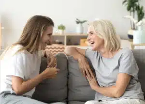 Women chatting-Hearing Aids- A Gift That Goes Beyond Hearing